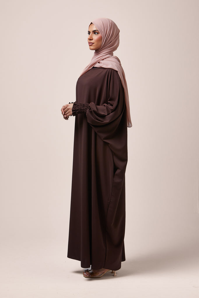 Brown Batwing Abaya