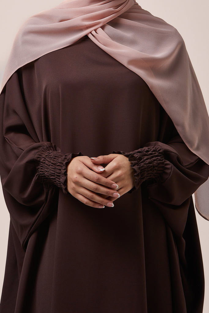 Brown Batwing Abaya