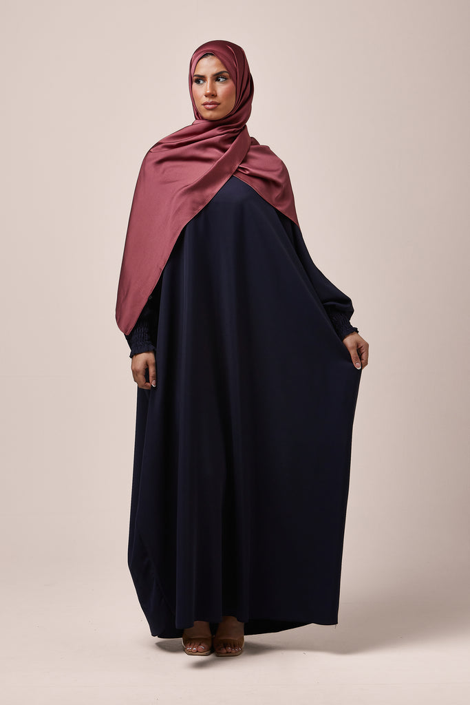 Navy Batwing Abaya