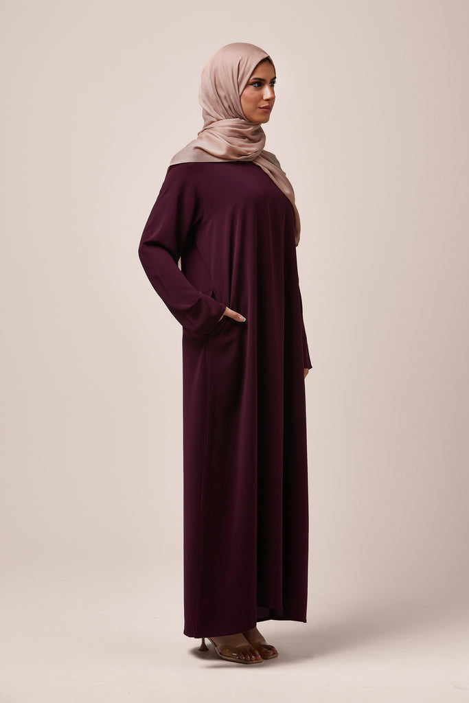 Purple Plain Abaya