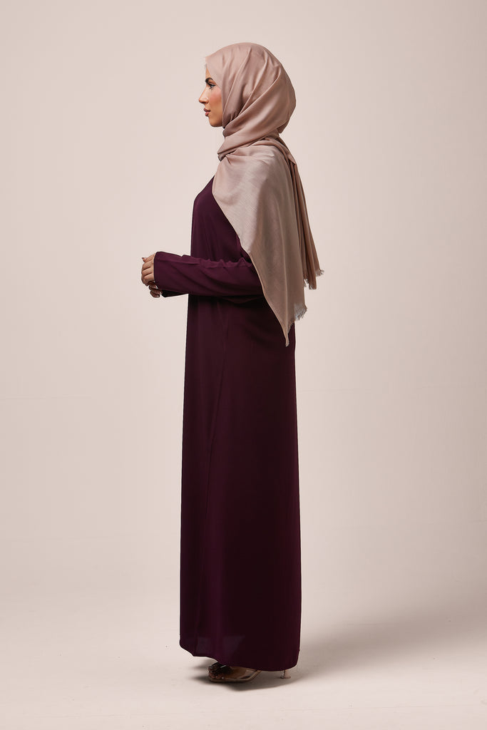 Purple Plain Abaya