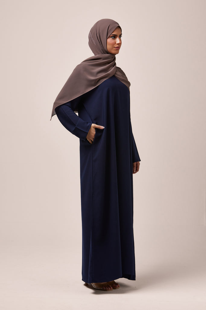 Navy Plain Abaya