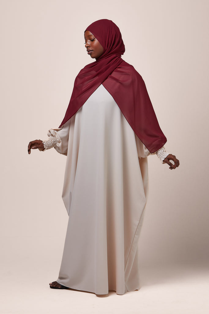 Beige Batwing Abaya