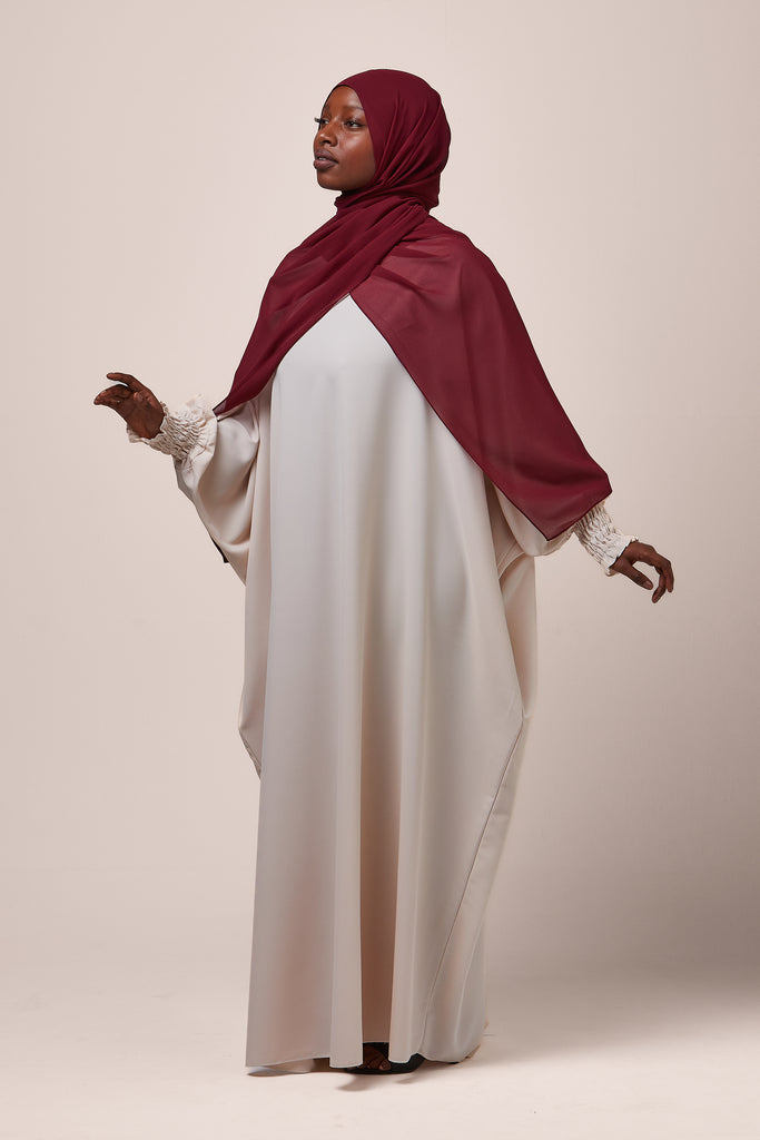 Beige Batwing Abaya