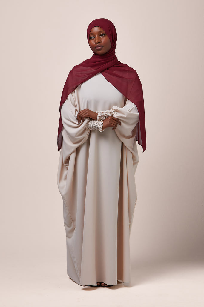 Beige Batwing Abaya