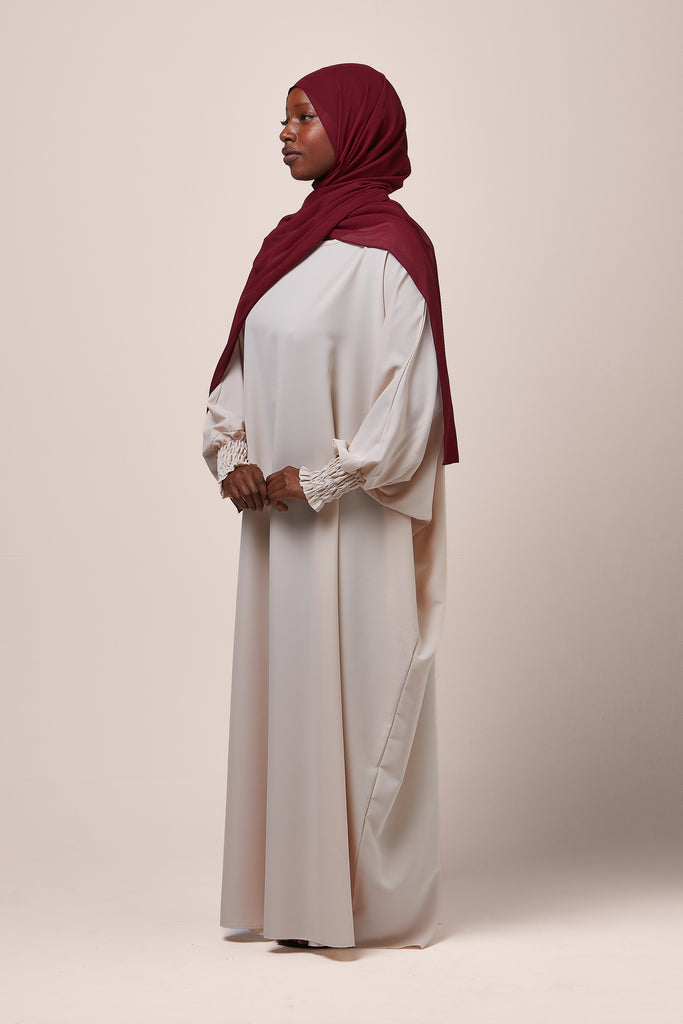 Beige Batwing Abaya