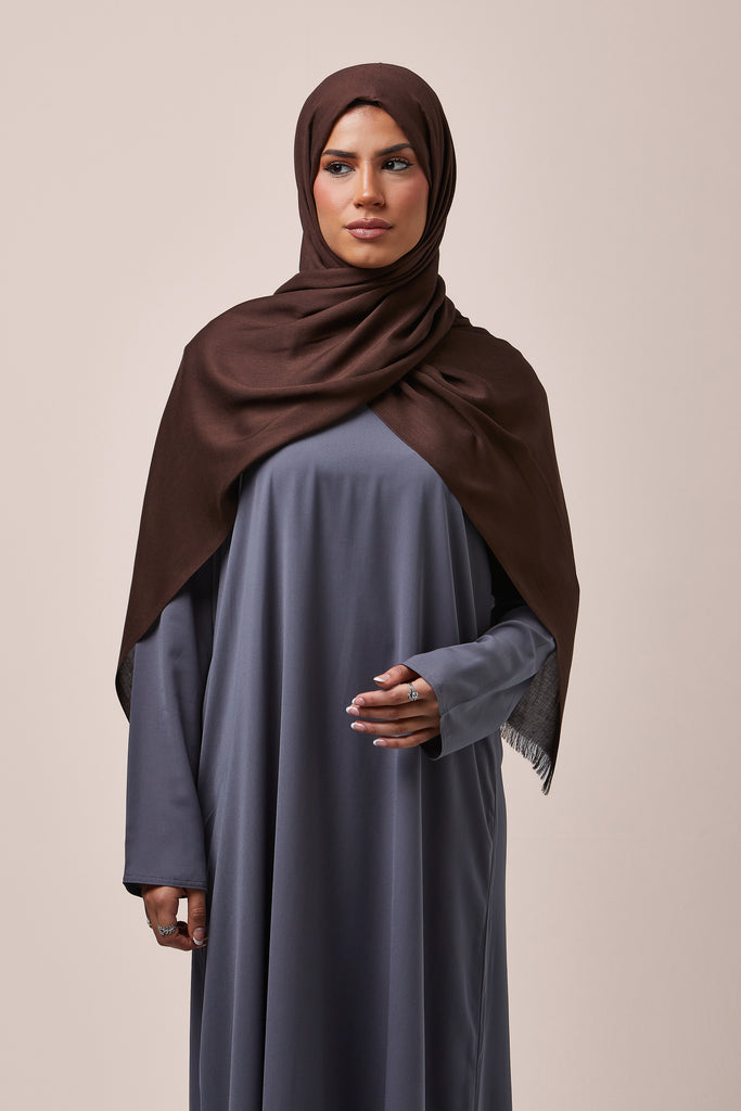 Grey Plain Abaya