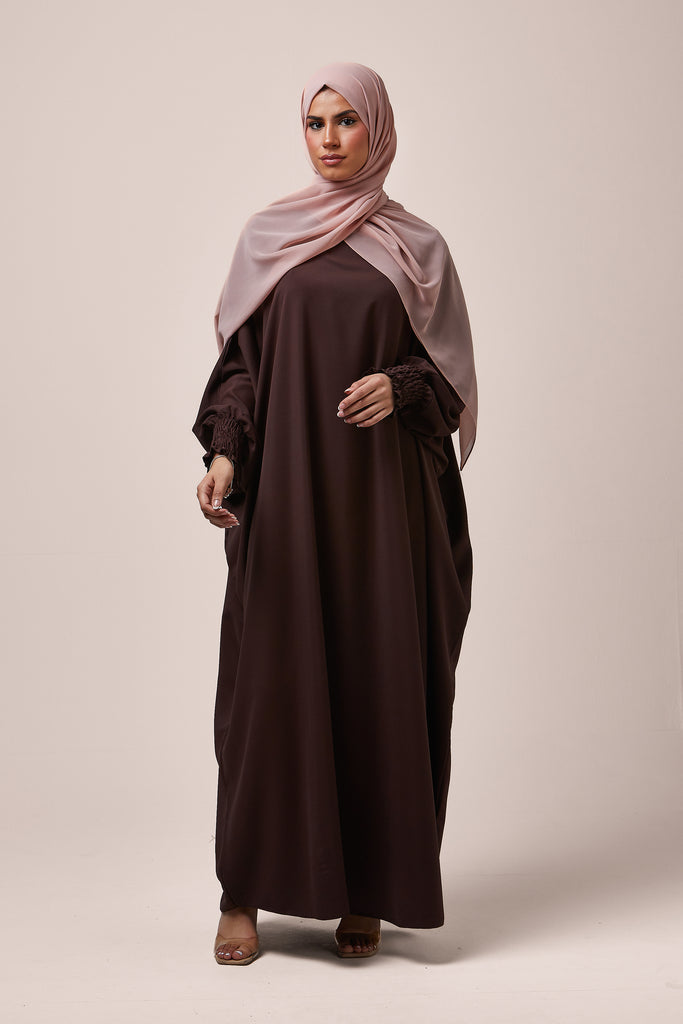 Brown Batwing Abaya