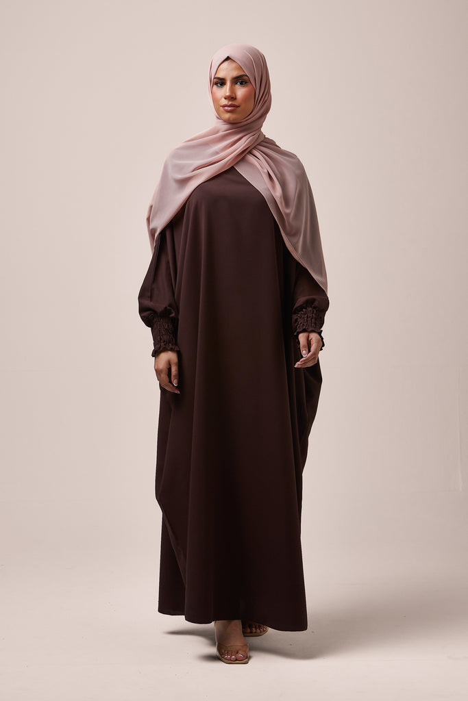 Brown Batwing Abaya