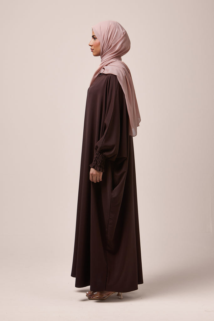 Brown Batwing Abaya