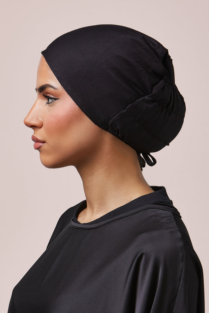 Black Silk Bonnet