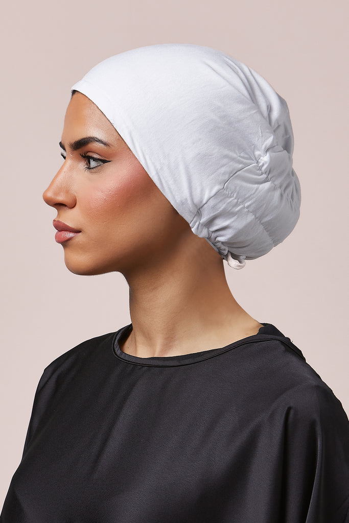 White Silk Bonnet