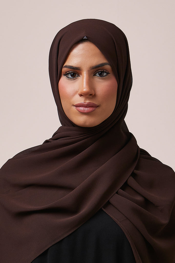 Brown Chiffon Hijab