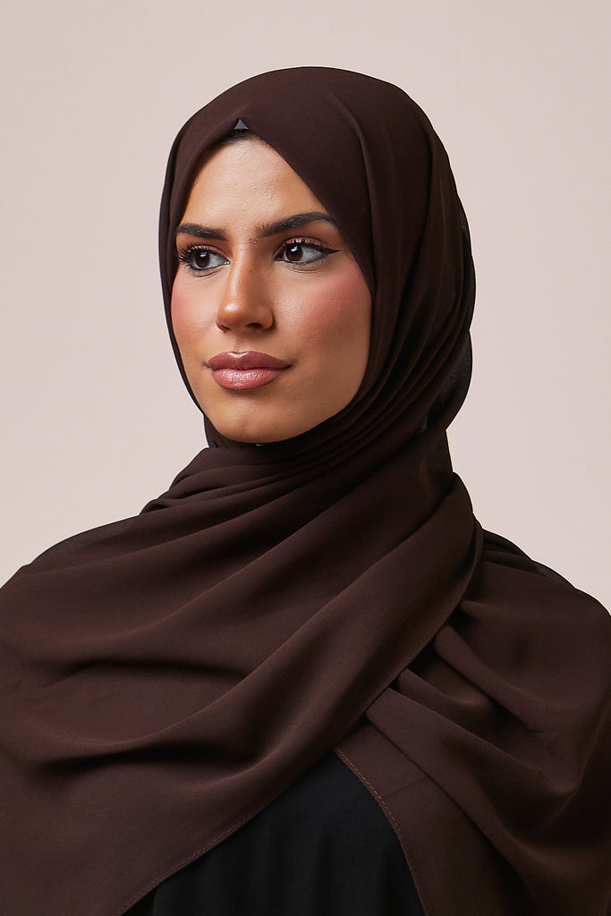 Brown Chiffon Hijab