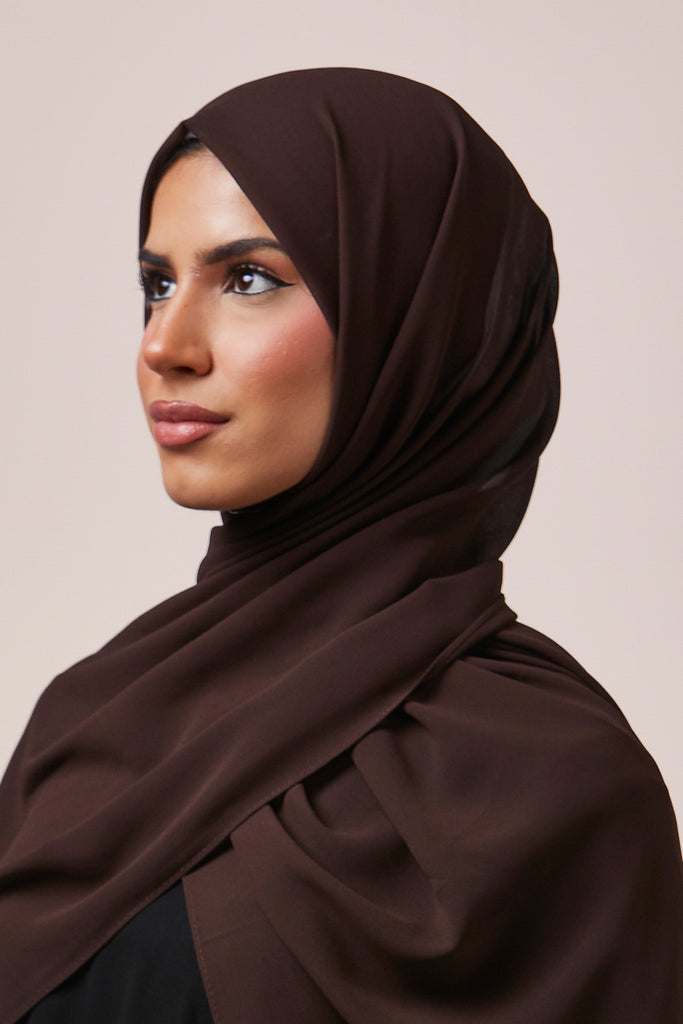 Brown Chiffon Hijab