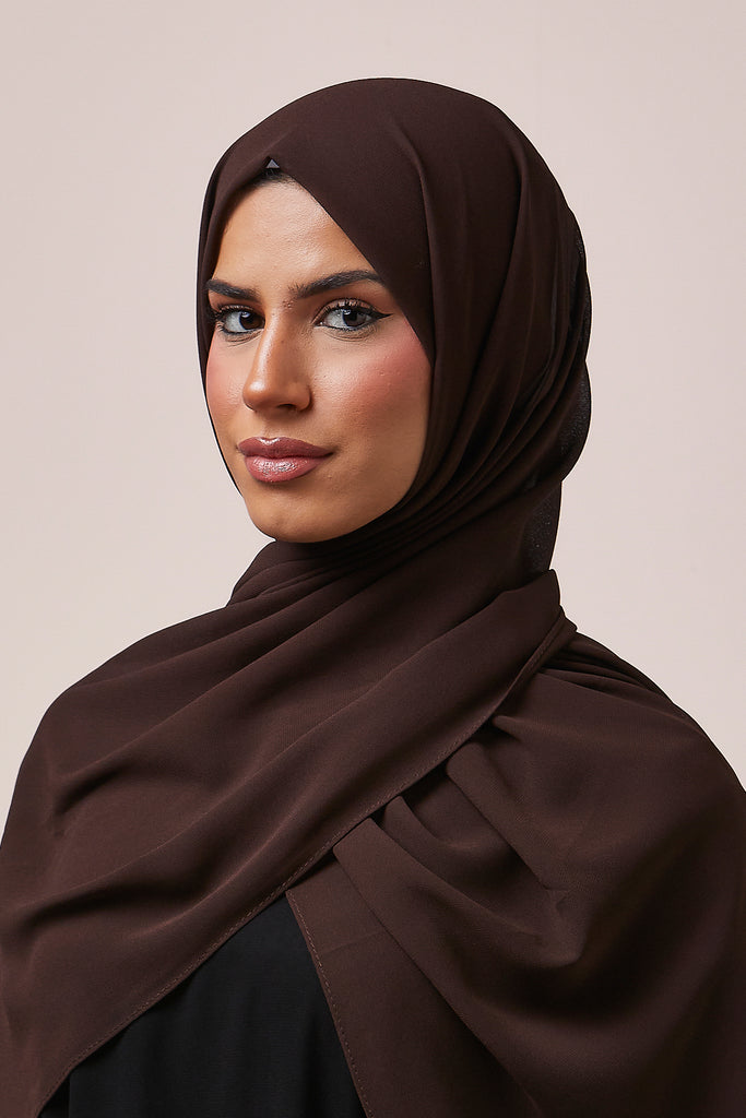 Brown Chiffon Hijab