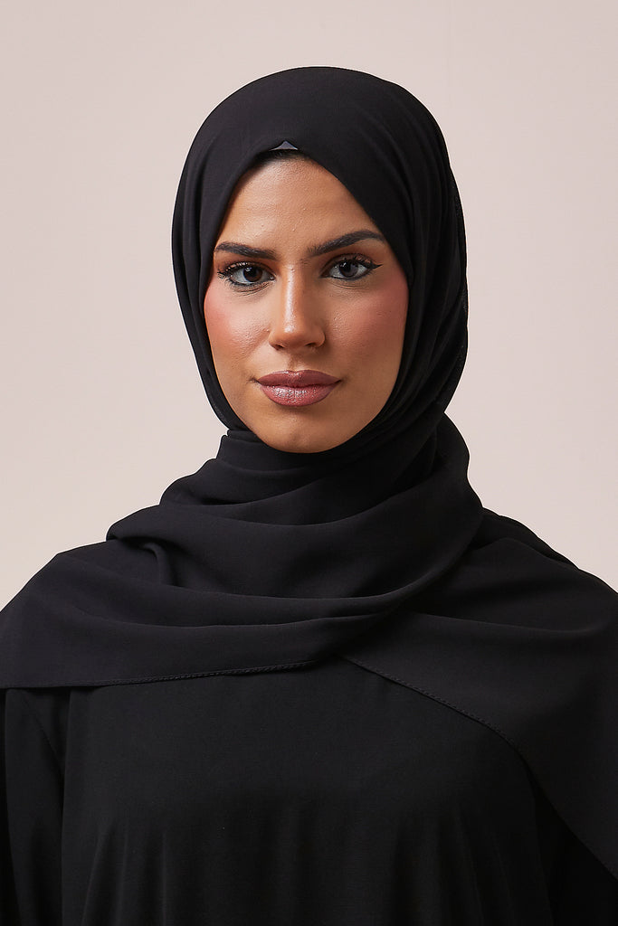 Black Chiffon Hijab