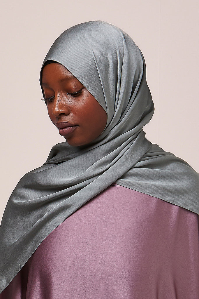 Sage Satin Grain Hijab