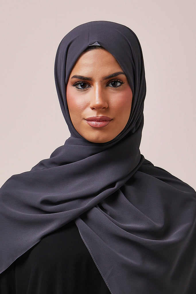 Charcoal Chiffon Hijab