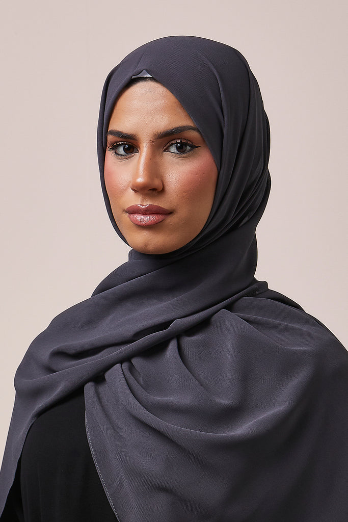 Charcoal Chiffon Hijab