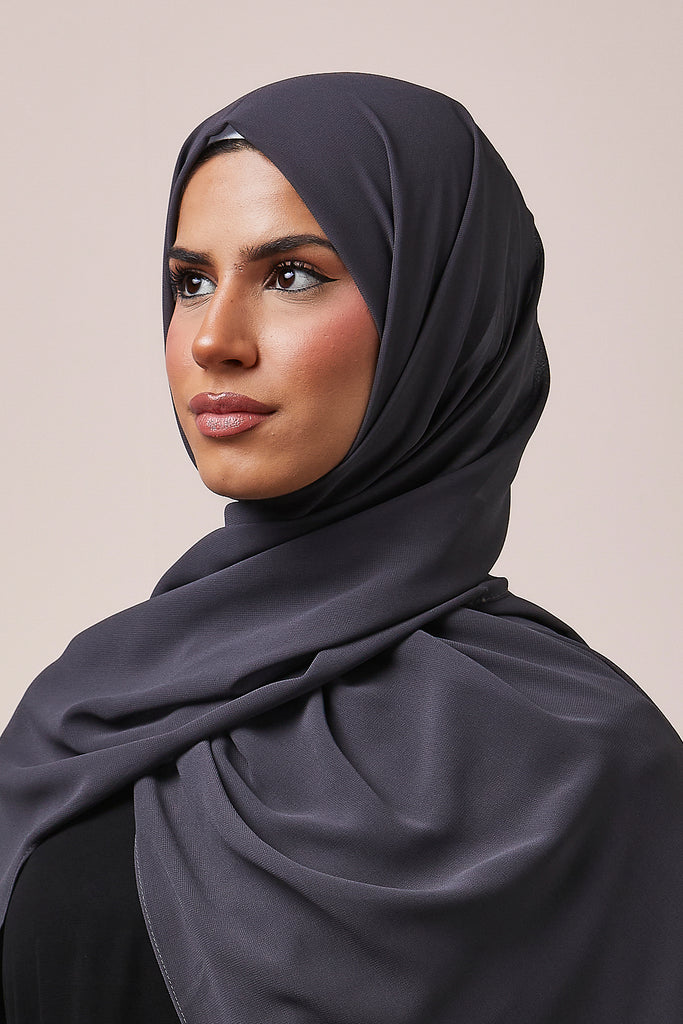 Charcoal Chiffon Hijab