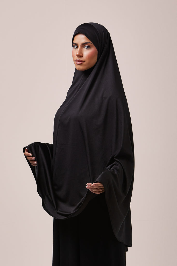 One-Piece Prayer Hijab Black