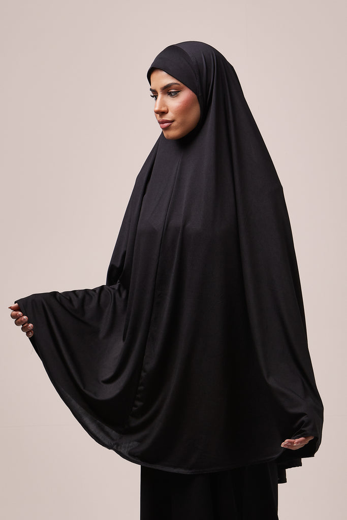 One-Piece Prayer Hijab Black