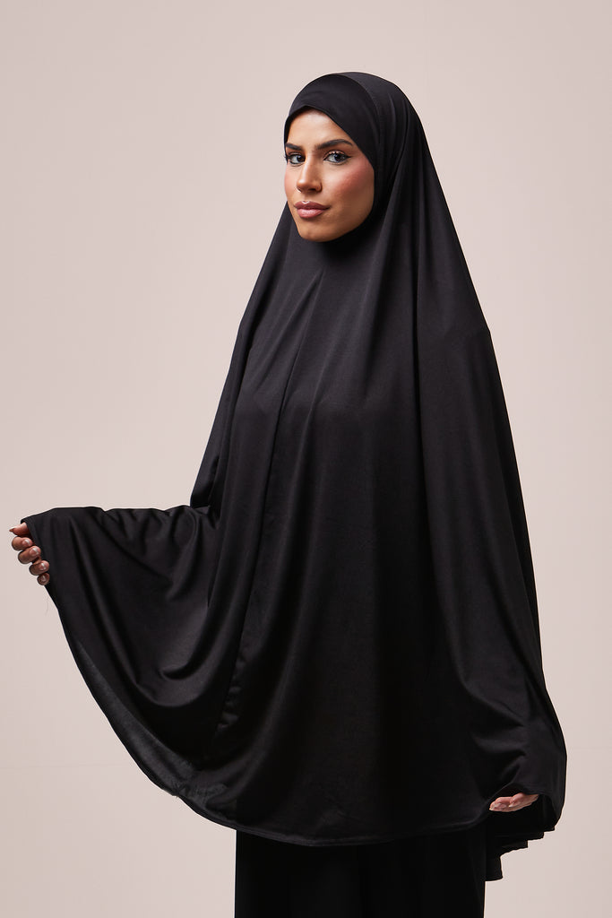 One-Piece Prayer Hijab Black