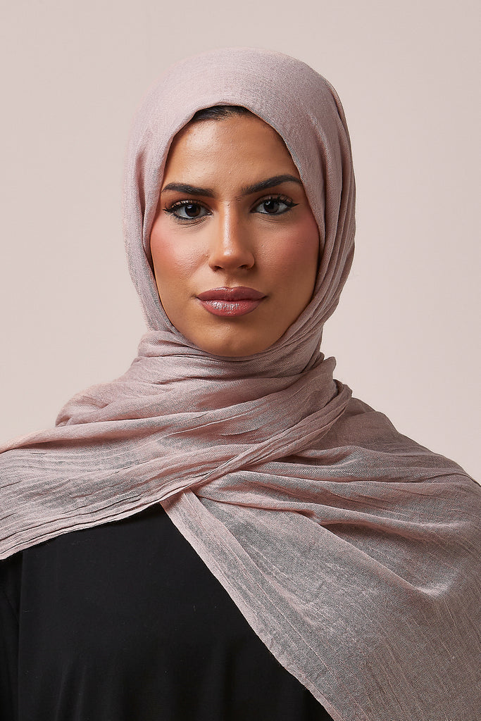 Beige Cotton Modal Hijab